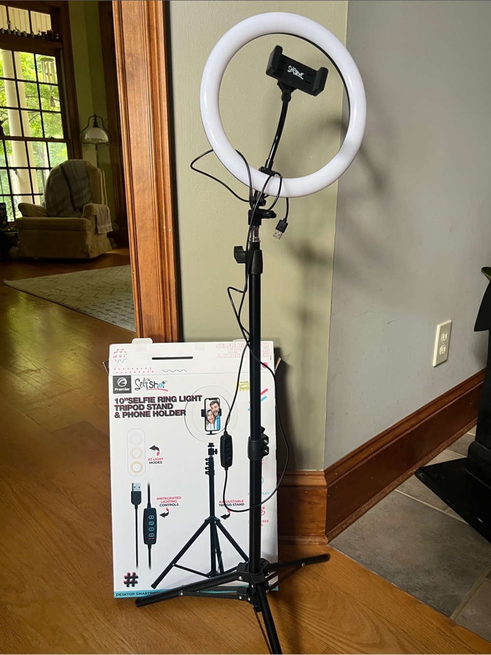 Selfie Ring Light Kit with Phone Holder - Black/White